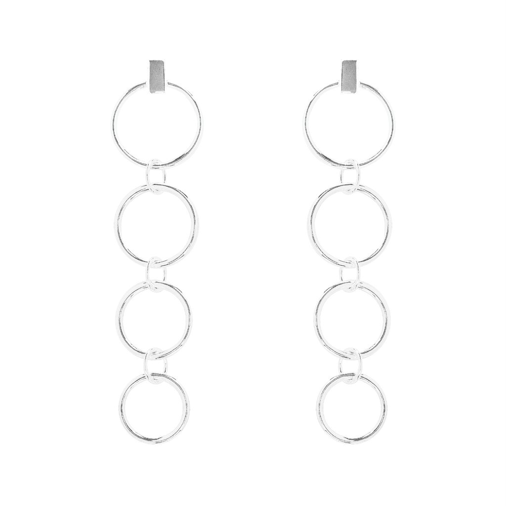 SATURN EARRINGS - SILVER